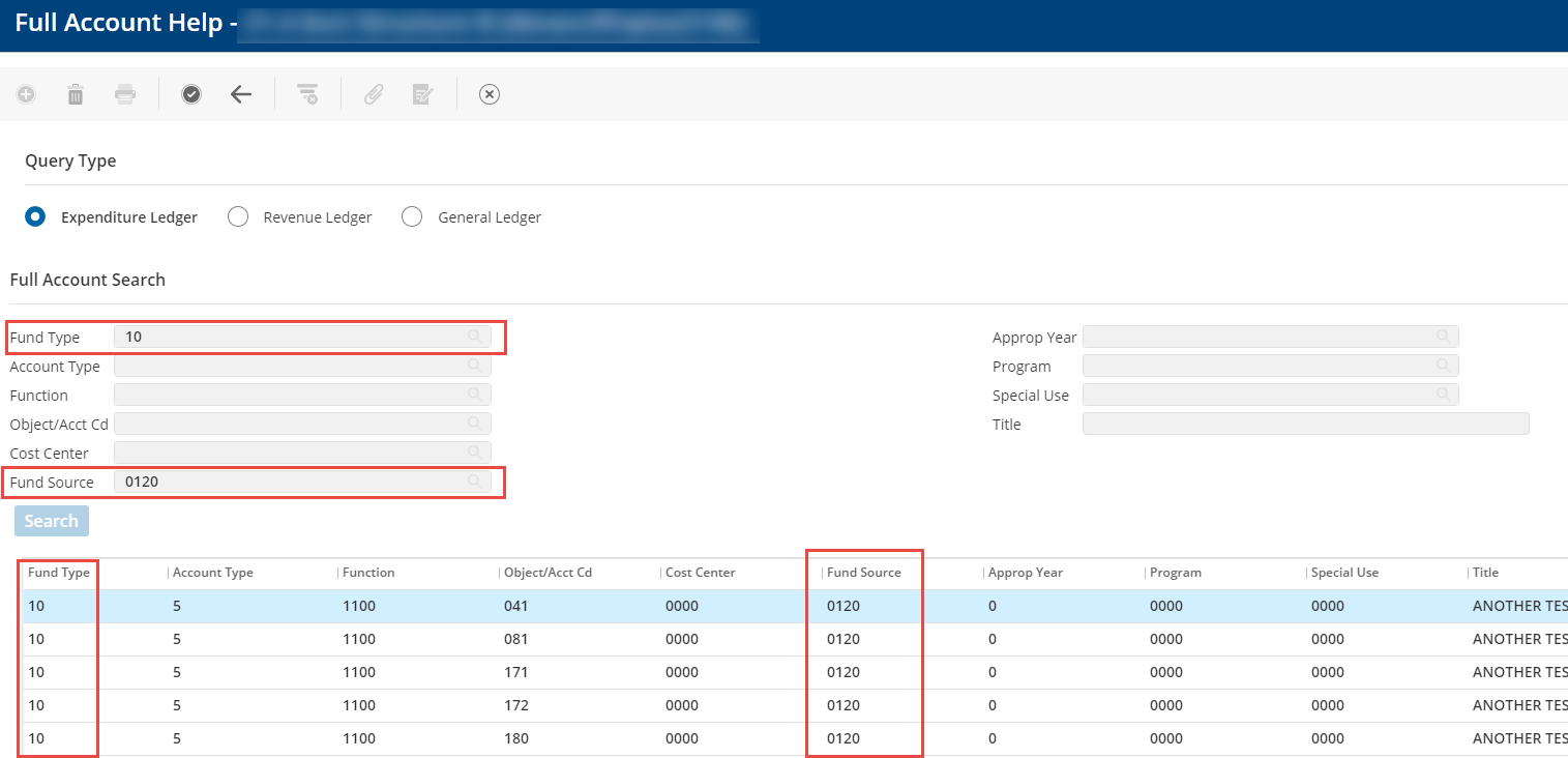 Full Account Help Search