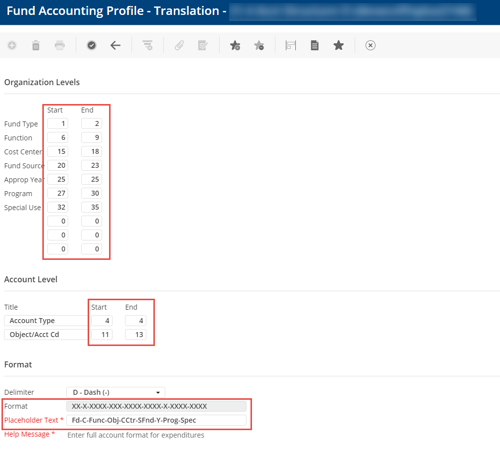 Accounting Profile Setup